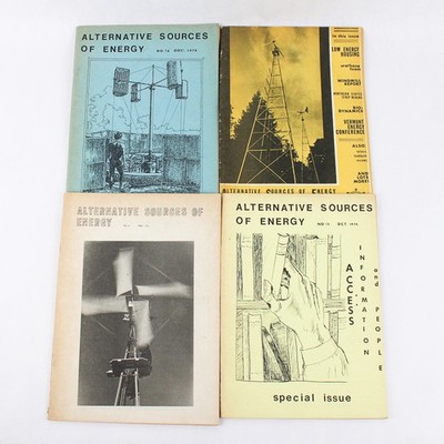 Lot of 4 Alternative Sources of Energy Magazine Issues 12 14 15 16 1973 to 1974