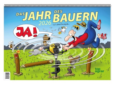 Das Jahr des Bauern 2026 | top agrar Cartoon Kalender 2026 | Uli Schnitkemper