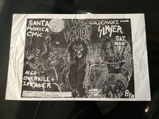 Slayer with Over Kill & Impaler 1987 Santa Monica Civic Concert Flyer Original