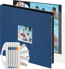 Scrapbook Photo Album 12X12 Inch 3 Ring Binder, Linen Cover Large DIY Scrapbooks