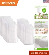 Thick, Absorbent Cotton Diapers for Babies   6/10/12 Packs, Washable  Durable