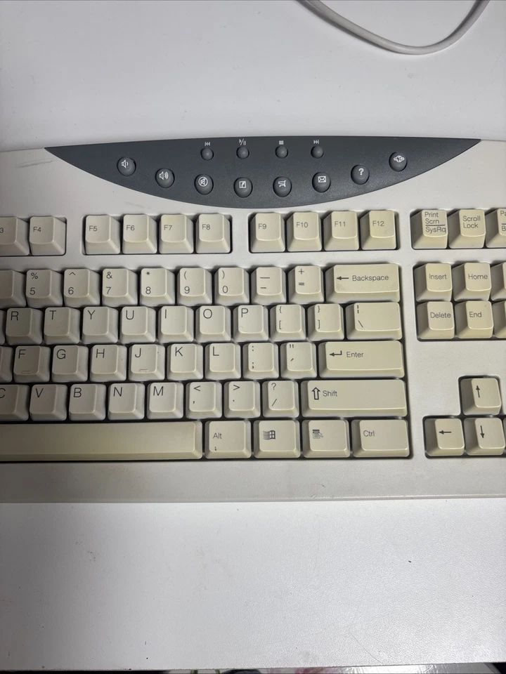 Teclado Gateway RT3604 Vintage Marfil Goma Domo Teclas multimedia Clicky ASMR Foto 4 de 4