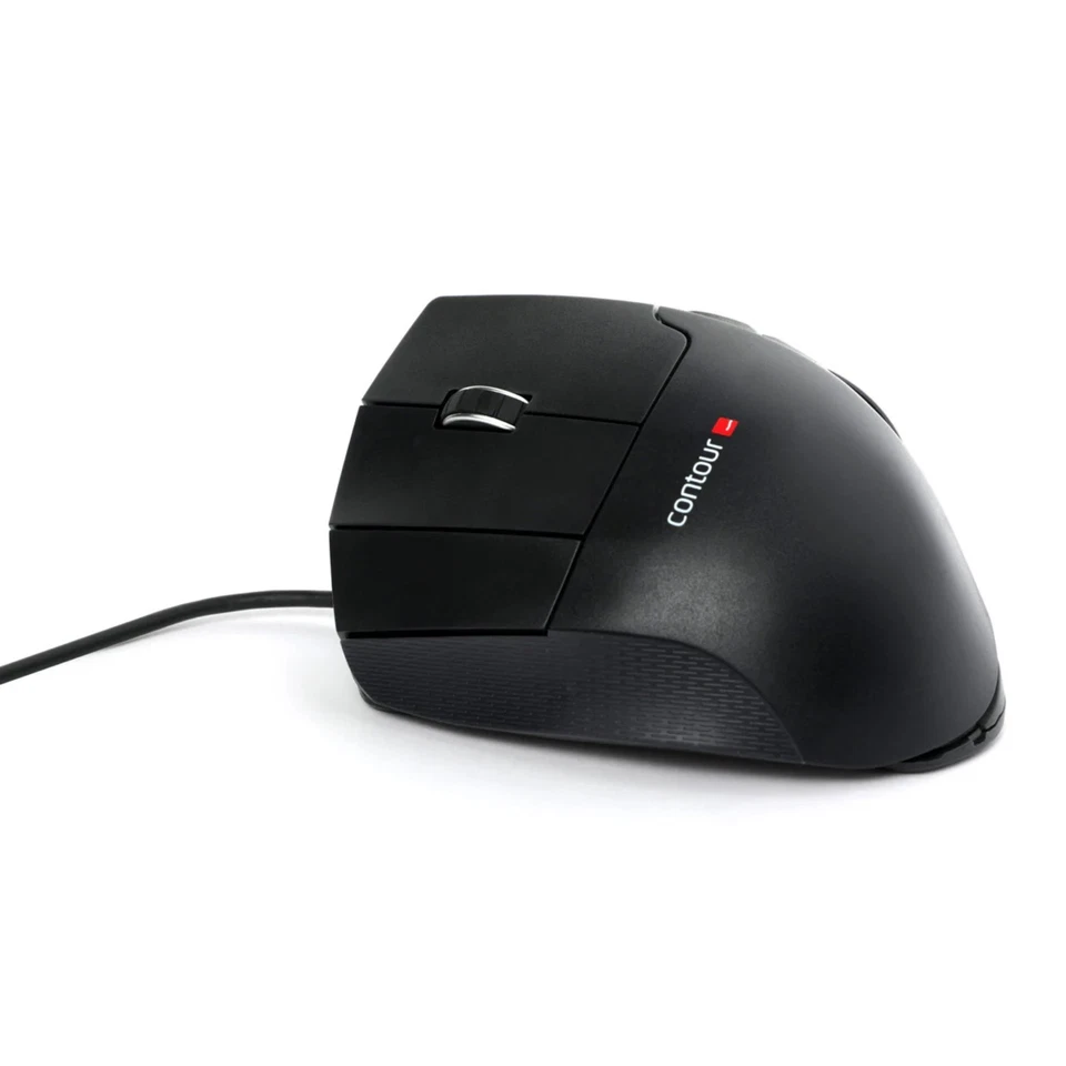 Contour Unimouse-L Left Handed Vertical Ergonomic Wired USB Mouse 6-Button Black - Image 2 of 4