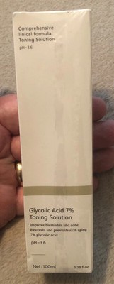1 Glycolic Acid 7% Toning Solution. 100 ml 3.38 fl oz - Sealed,  Exp: 04/27