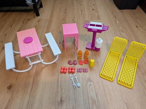 Vintage 1980s Barbie Barbecue & Picnic Set #7751
