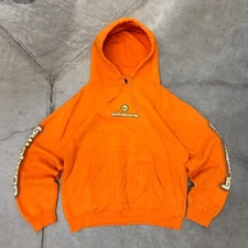 Vintage 2000s Billabong Hoodie Faded Orange with Sleeve Hits