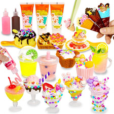16 DIY Miniature Food Making Material Kit Kitchen Mini Food Set Multi-Style Dess