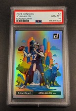 JOSH ALLEN 2024 PANINI DONRUSS #2 DOWNTOWN! HOLOFOIL CHASE INSERT PSA 10 GEM NFL