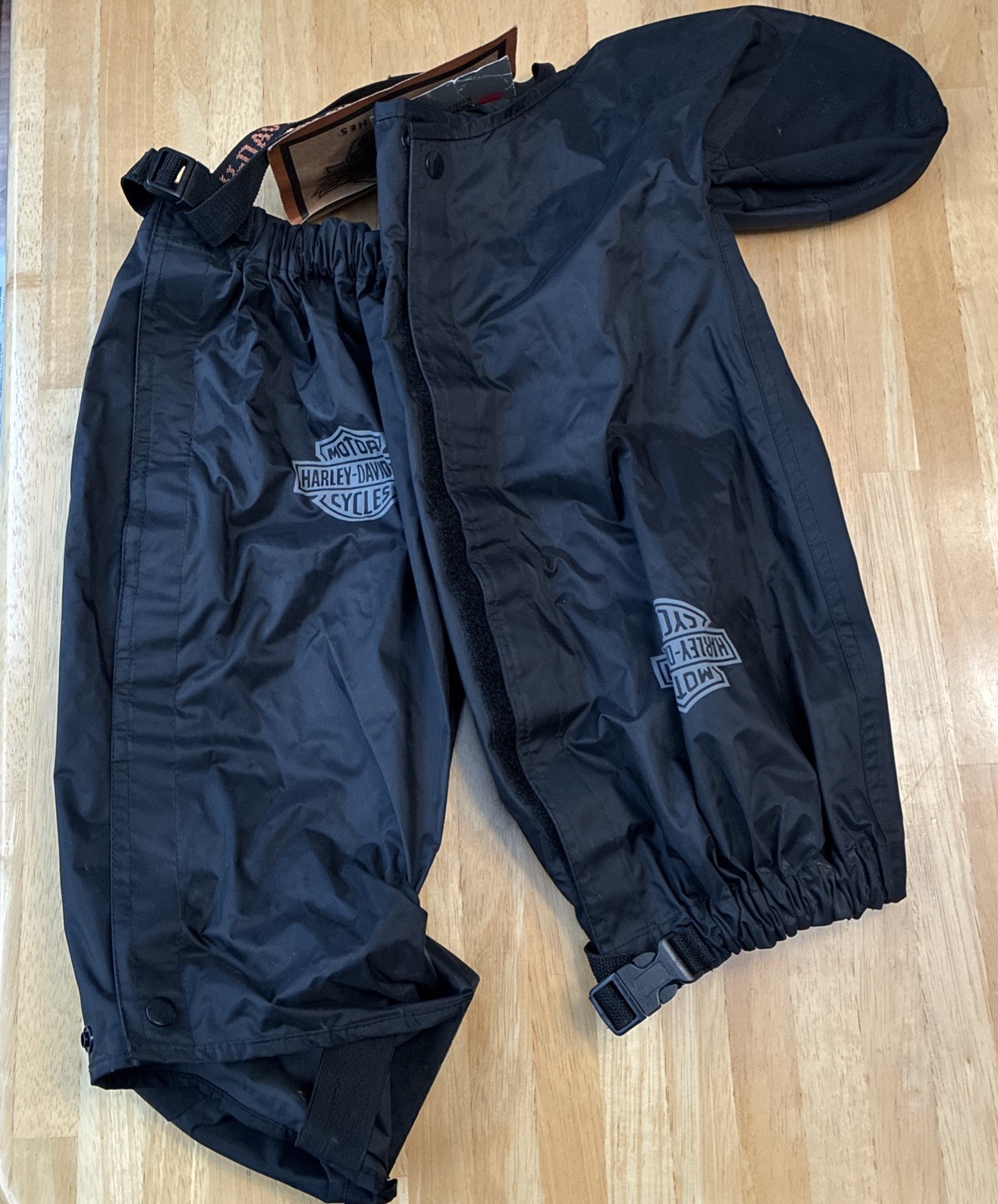 Harley Davidson XL Waterproof Boot Covers Rain Gaiters Blk Elastic Overboot NWT