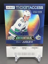 2021-22 Upper Deck Credentials - Olli Juolevi #115 /999 Debut Ticket Access (RC)
