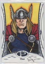 2014 Upper Deck Marvel Premier Character 1/1 Thor #4 Auto Sketch 0s3