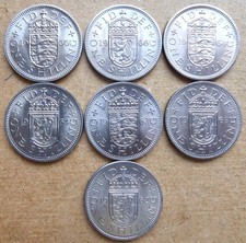 Seven Uncirculated Shillings.1966E&S, 1964E&S, 1963E&S & 1962Scottish.
