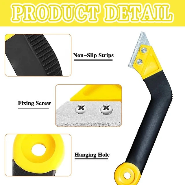 Grout Remover Tools Tile Grouting Tool Grout Hand Saw Angled Grout Scraping Rake - Image 3 of 4