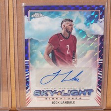 Jock Landale 2024-25 Topps Chrome Purple Skylight Signatures Houston Rockets