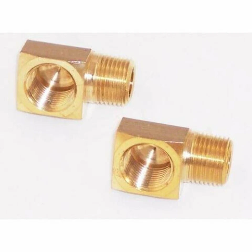 EMPI 9227 Brass Fittings 90° 3/8 Male x 3/8 Female, Pair, Fits VW Type 1-2-3 - Image 2 of 2