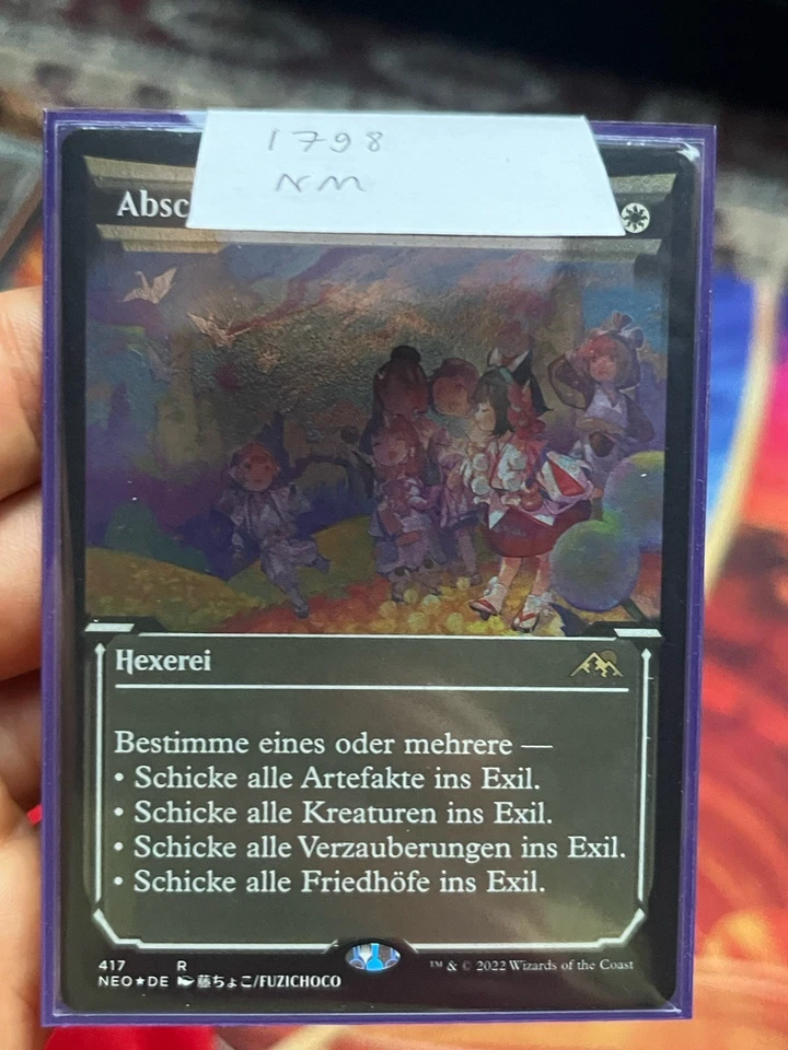 GERMAN Farewell • Showcase Foil Etched NM • Kamigawa Neon Dynasty • Mtg (1798) - Image 4 of 4