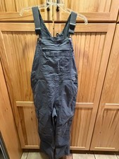 Duluth Trading Co Women's Heirloom Gardening Bib Overalls Gray workwear Small