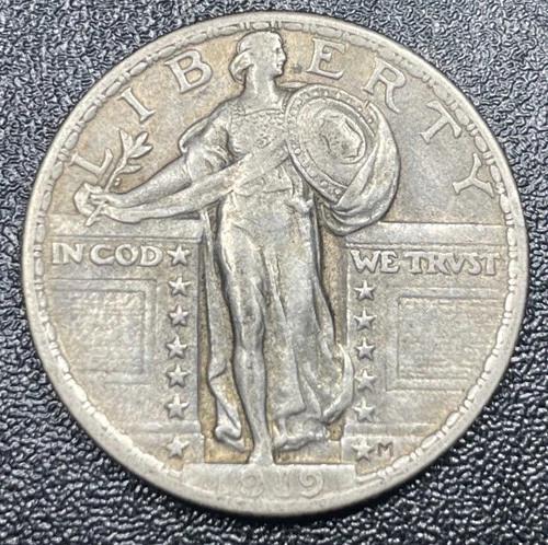 1919 Standing Liberty Quarter 25c Choice XF Extra Fine Better Date Coin