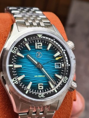 Neue Zelos Helmsman Tidal BlueAutomatik Diver
