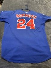 James Norwood #24 Chicago Cubs Game Used Blue Majestic Spring Training Jersey