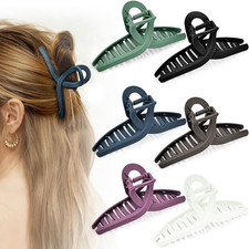 Hair Clips for Women, 6 Pcs Large Hair Claw Clips 4.3 Inch Non-Slip Claws Hair A