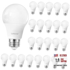 A19 Dimmable LED Light Bulbs, 60W Equivalent, 24 Count Pack of 1 Soft White