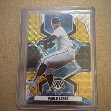 2022 Panini Mosaic - Pablo Lopez #33 Choice Black Gold Mosaic Prizm 4/8