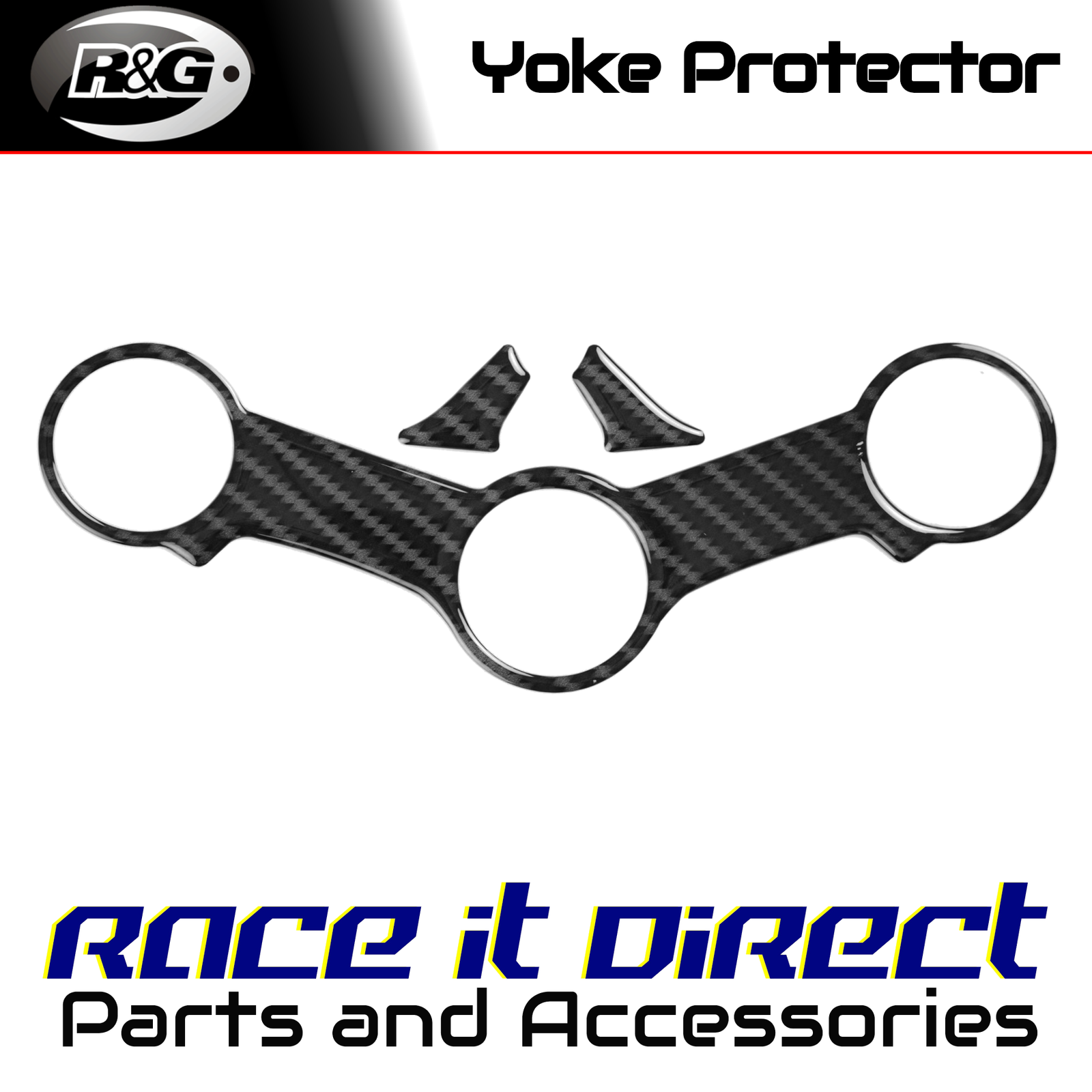 Carbon Fibre Yoke Pad for BMW R1200S All Years Red Dynamic