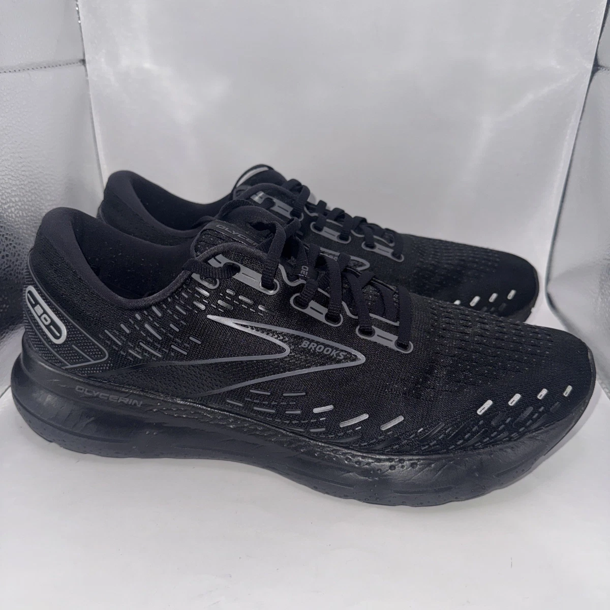 Brooks Mens Glycerin 20 1103821D059 Black Running Shoes Sneakers Size 9.5 D Brooks Glycerin 20 Black Alloy for sale | eBay main image 2
