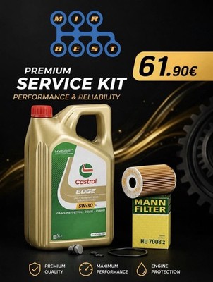 5L CASTROL EDGE 5W-30 LL Motoröl MANN Ölfilter für VW GOLF 5 6 T5 T6 1.6/2.0TDI