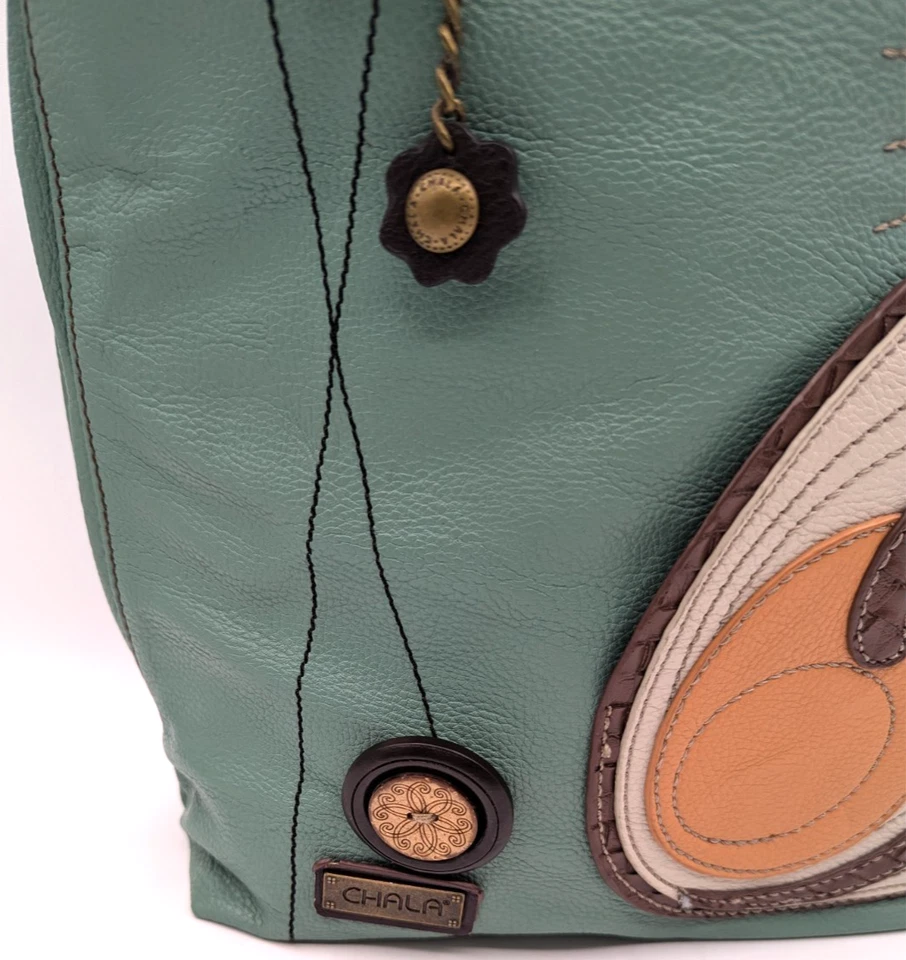 Bolsa tote de ombro Chala Cat Everyday Aqua amuleto de peixe chaveiro amantes de gatos - Imagem 3 de 4