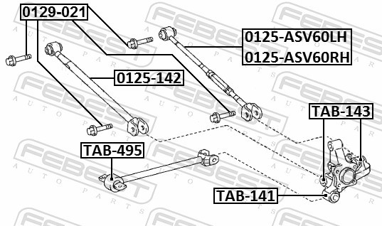 Fits FEBEST 0129-021 SUSPENSION ARM BOLT W/ WASHER