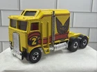 Vintage Hot Wheels 1982 Thunder Roller Semi Truck Yellow Eagle 1/64 Malaysia