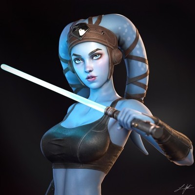 Aayla Secura, Star Wars, 1/4-1/24, Figur, Unbemalt, 3D-Druck, Statue, Abe3D, MFW