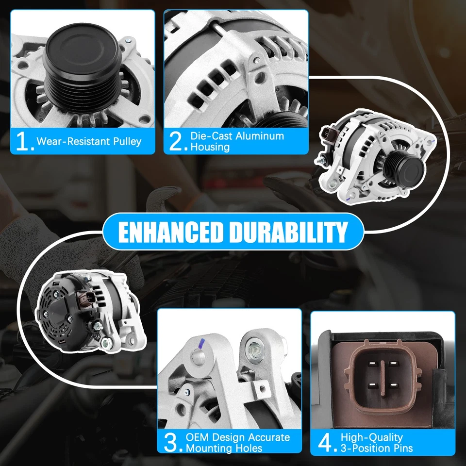 For Toyota Avalon Highlander Venza Lexus ES350 RX350 3.5L V6 130Amp Alternator - Imagem 4 de 4