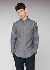 Ben Sherman Men's Gray Button Down Shirt Long Sleeve Size L EXCELLENT CONDITION