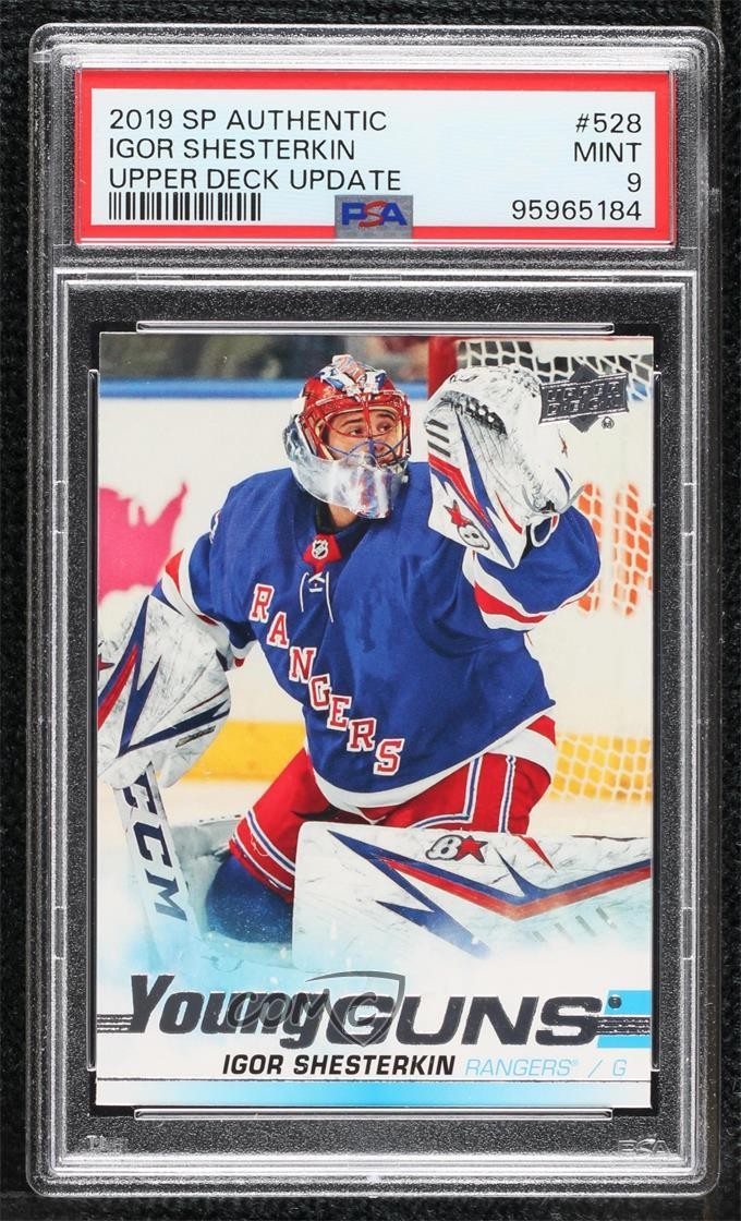 2019 SP Authentic Upper Deck Update Young Guns Igor Shesterkin PSA 9 MINT 08zb