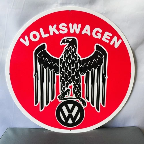 Volkswagen Eagle Emblem – Vintage German Automotive Metal Sign – 50 cm (19.7”)