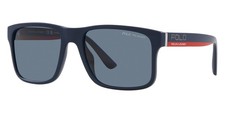 New Polo Ralph Lauren Man Sunglasses PH4195U Matte Navy/Polarized Blue Lens 57mm