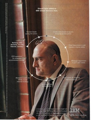 2000 IBM Global Services Technology Business Consulting Vintage Print Ad/Poster
