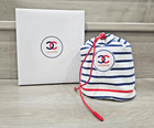 CHANEL L’AIR MARIN VIP GWP Gift Nautical Striped Drawstring Pouch Bag