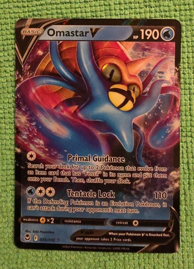 2022 Pokemon Sword & Shield - Silver Tempest Omastar V #35/195