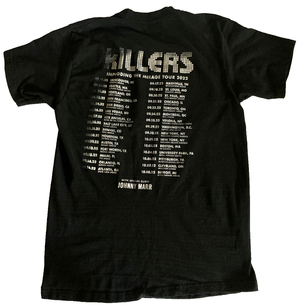 The Killers Band T-Shirt Size LARGE Imploding The Mirage Tour 2022