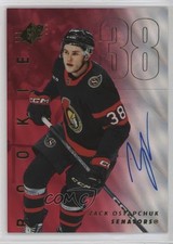 2024-25 SPx Rookies Red Auto 18/25 Zack Ostapchuk #114 Auto 1q9a