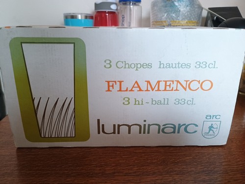 3er Set Luminarc "Flamenco" Hiball Gläser in OVP (Vintage/Retro) - Bild 3 von 3