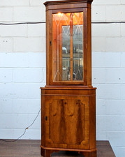 Reproduction Antique Style Corner Display Cabinet
