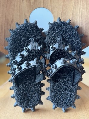Extreme Gothic Punk Sandalen Flip Flop Industrial Techwear Gr 41 1/3 - Unikat