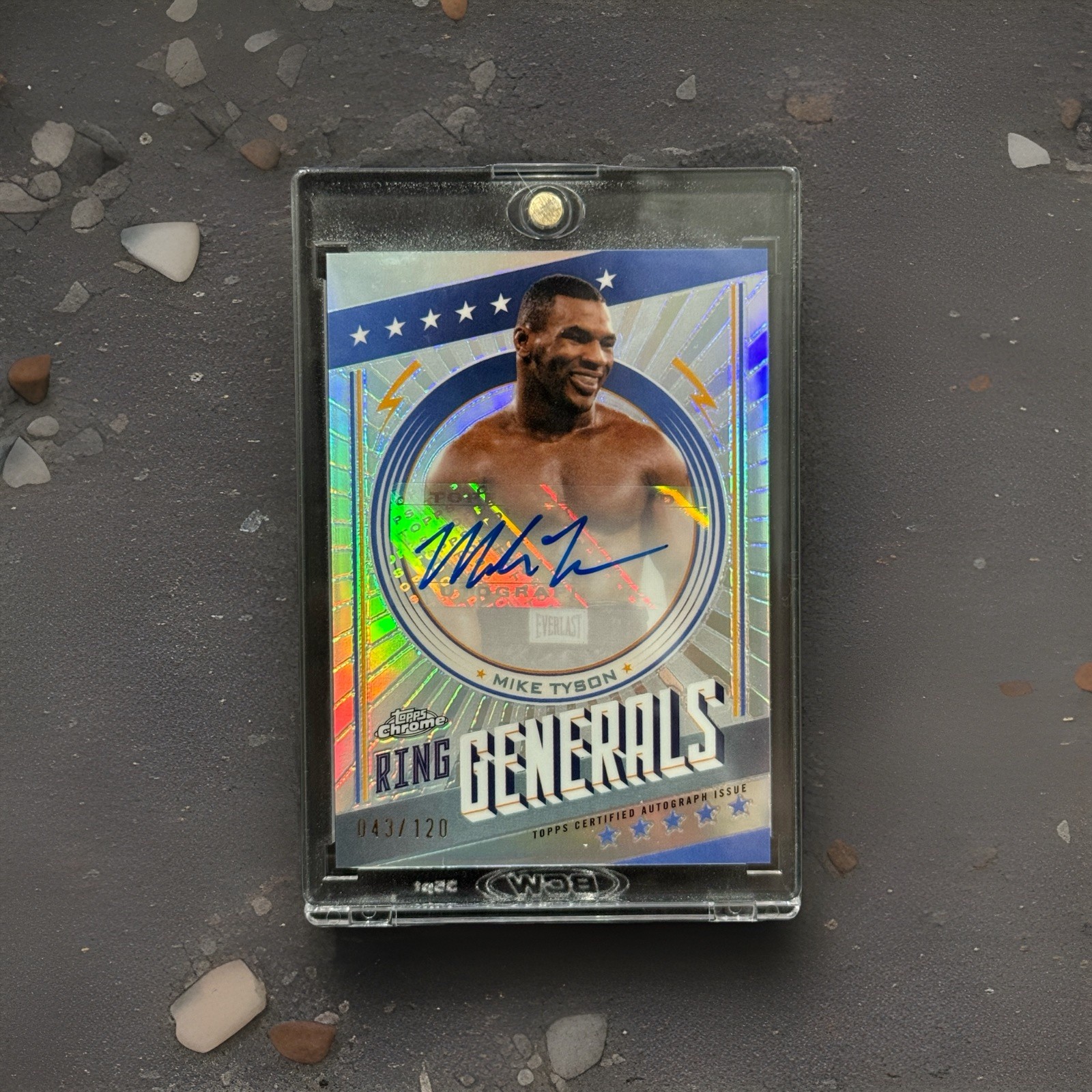2024 Topps Chrome Boxing Legend Mike Tyson Ring Generals Auto Refractor /120