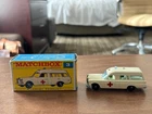 VINTAGE 1960'S LESNEY DIECAST METAL MATCHBOX CAR W BOX 3 MERCEDES BENZ AMBULANCE