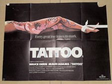 TATTOO (1981) Original Film Cinema Quad Poster - Bruce Dern, Maud Adams *Damaged
